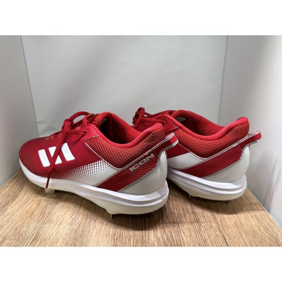Adidas Icon 7 S23861 Men’s Baseball Cleats Size 12 Red / White - Picture 2 of 5